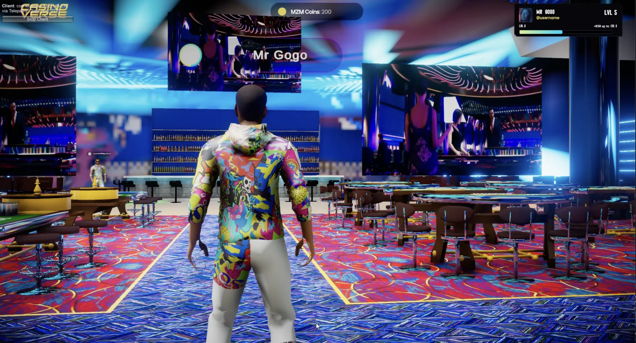 Casino metaverse gaming environment