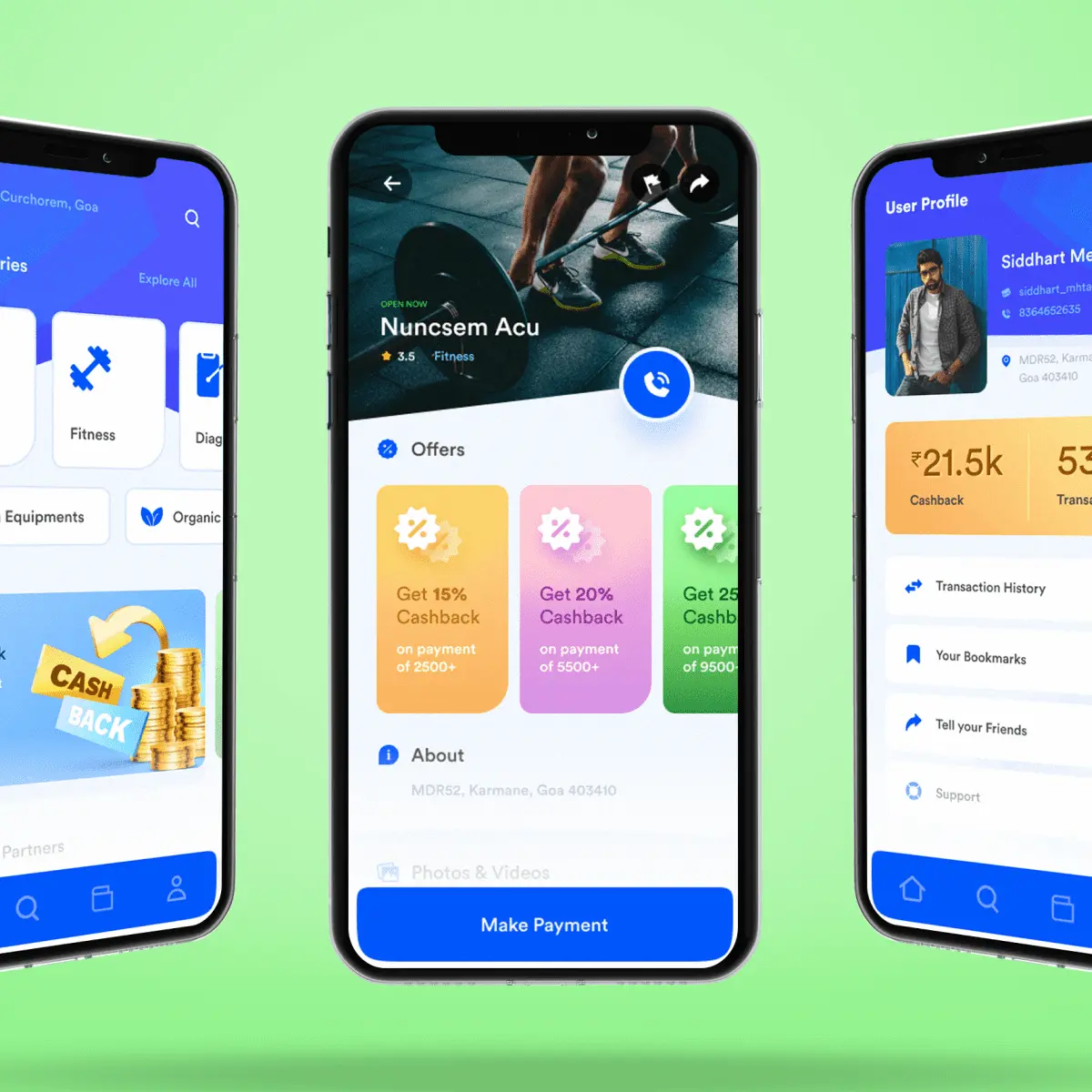 Health tracking app project visual