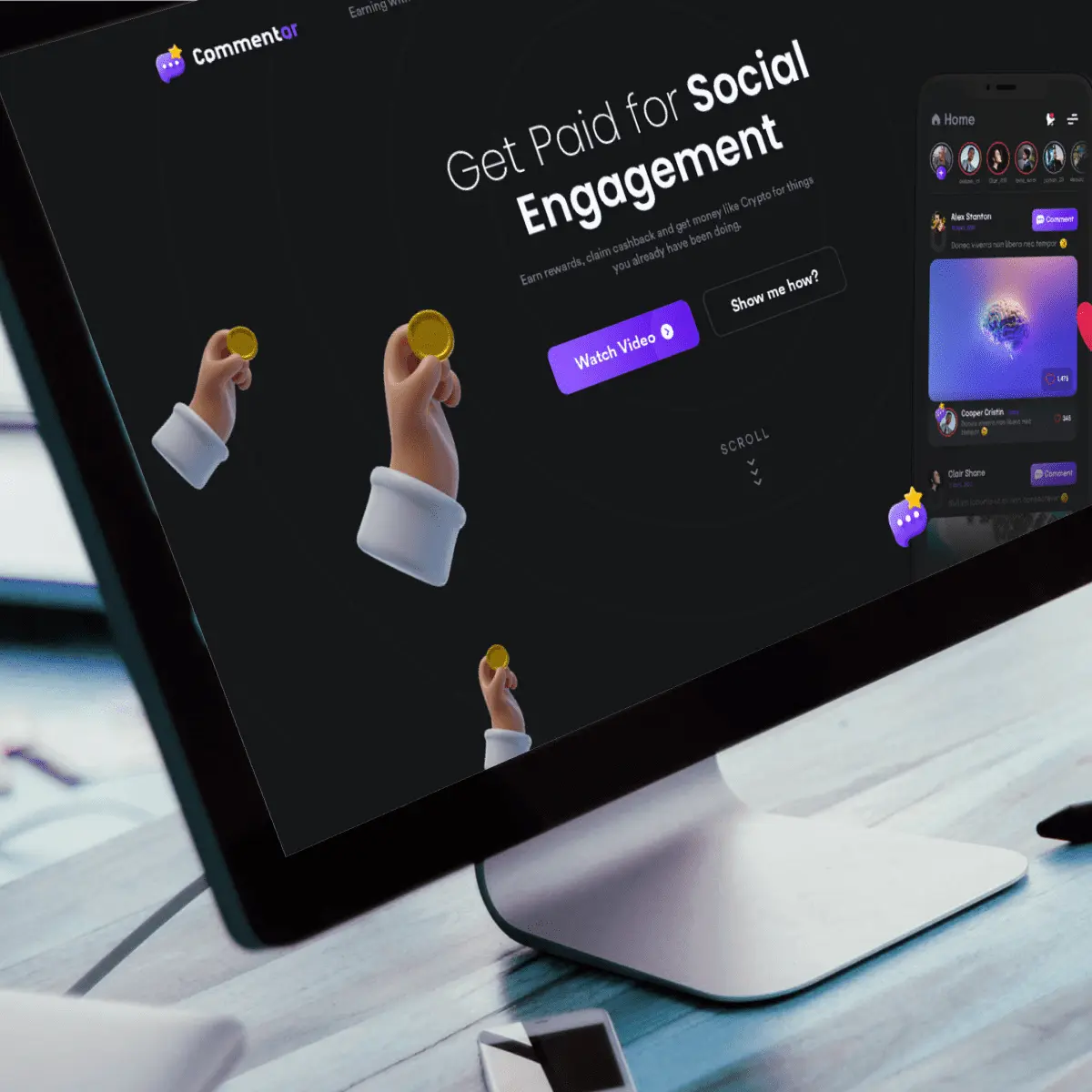 Crypto social media app case study visual